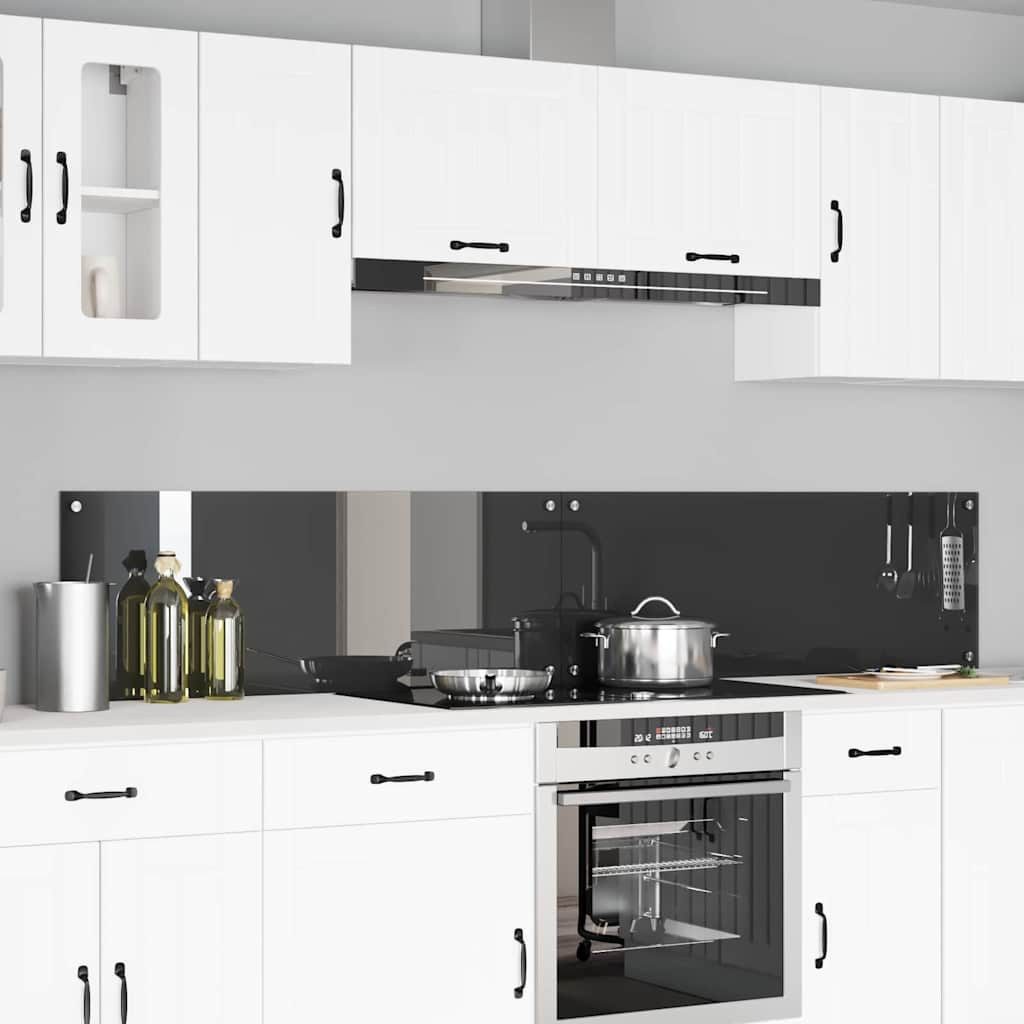 vidaXL Küchenrückwand Küchenrückwand 2 stk. Dunkelgrau 110 x 40 cm Gehärtetes Glas, (2-tlg)