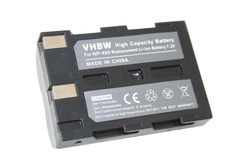 vhbw Ersatz für Konica Minolta NP-400 für Kamera-Akku Li-Ion 1200 mAh (7,2 V)