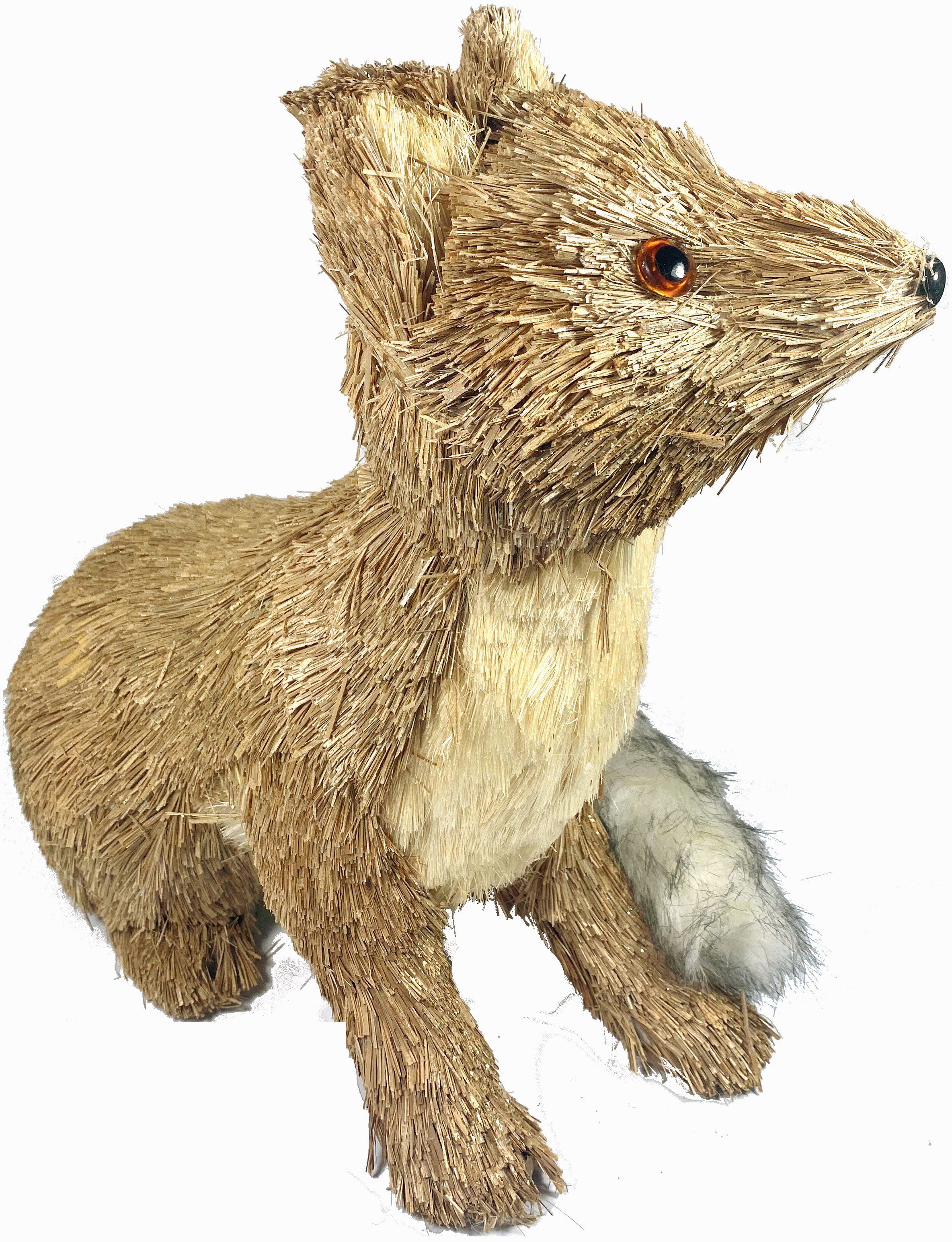 und Weihnachtsdeko Weihnachtsfigur Kunstpelz St), Bast Fuchs, (1 home my aus