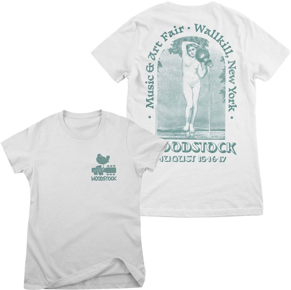 Woodstock T-Shirt Music Art Fair Girly Tee