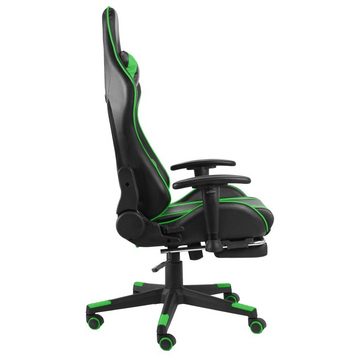 vidaXL Bürostuhl Gaming-Stuhl mit Fußstütze Drehbar Grün PVC