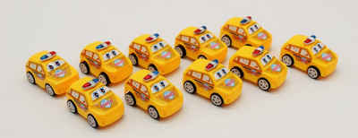 JOKA international Spielzeug-Auto Aufzieh-Mini Autos „Cartoon Police“, 50tlg. Set, gelb