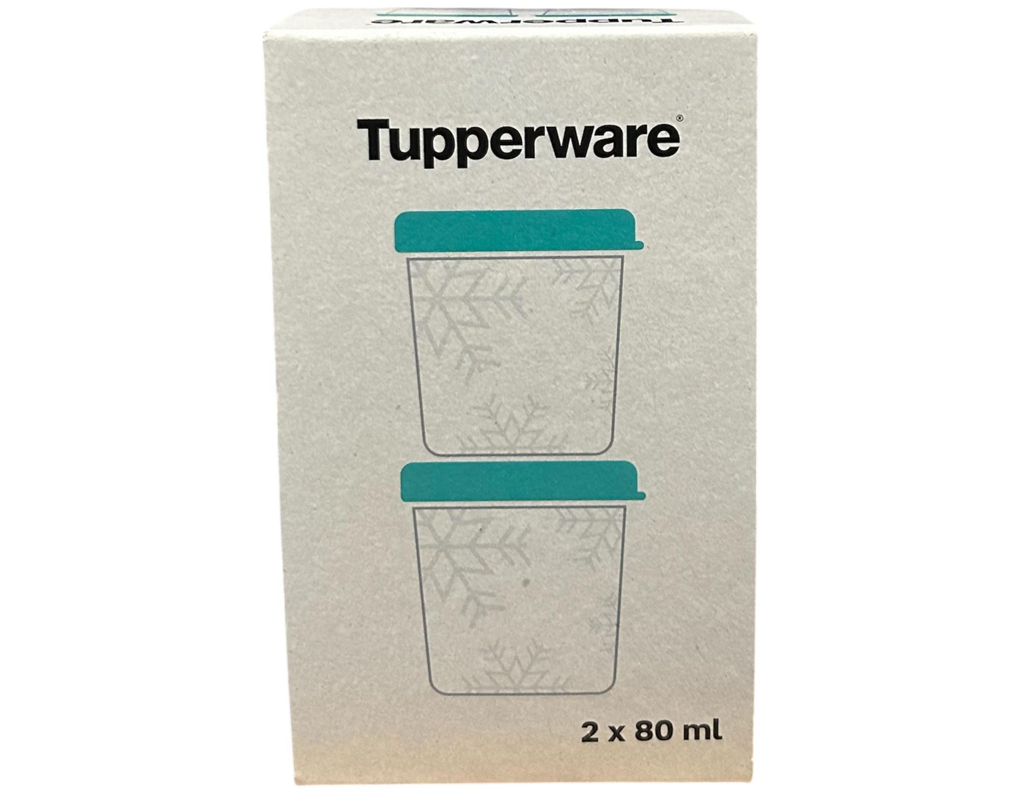TUPPERWARE Контейнеры для кубиков льда Tupperware Gefrierbehälter Eis-Kristall Dose Box Set 2-teilig 80ml