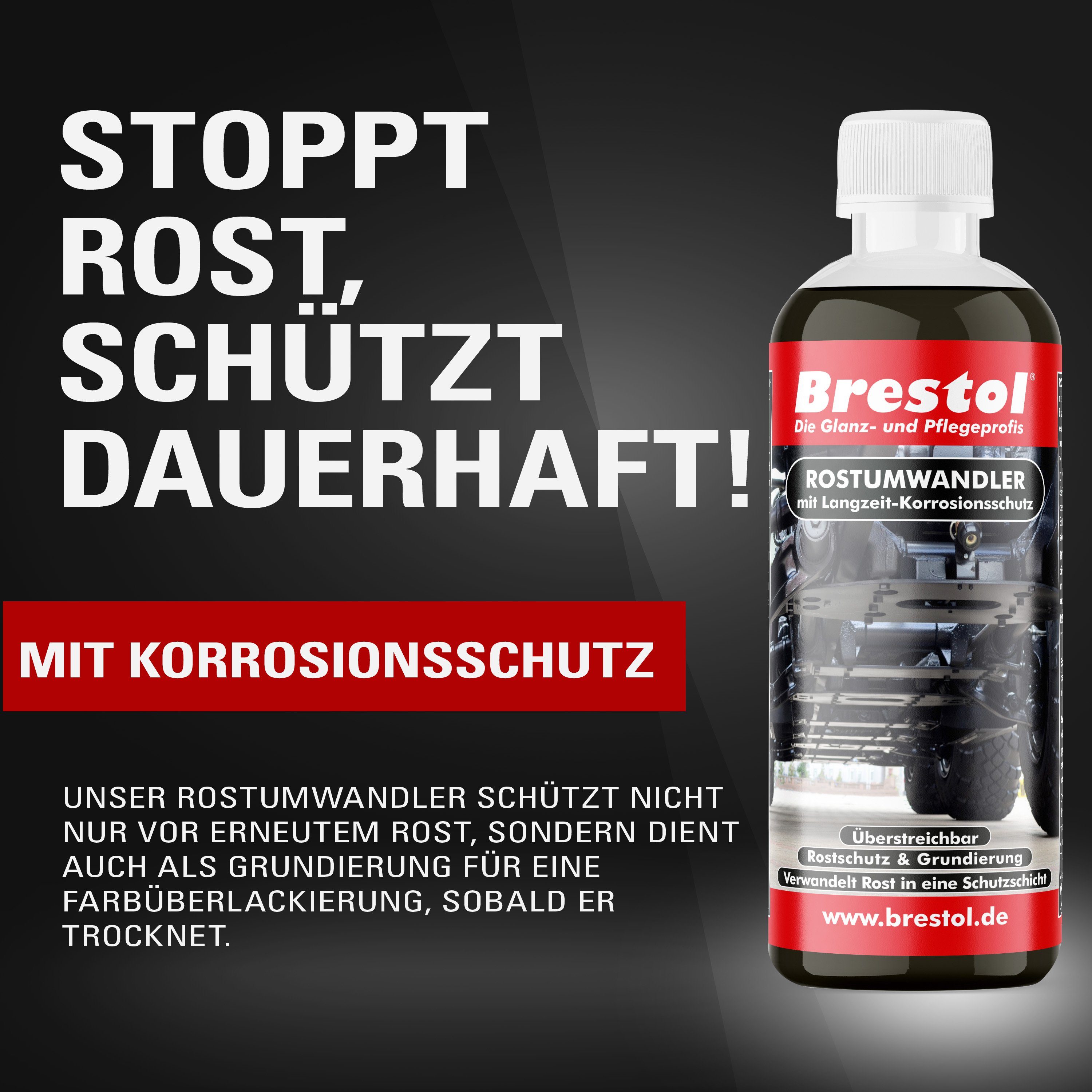 Brestol Rostumwandler, Rostentferner, Rostschutz Rostentferner (Rostschutz und Grundierung in Einem Langzeit Schutz)