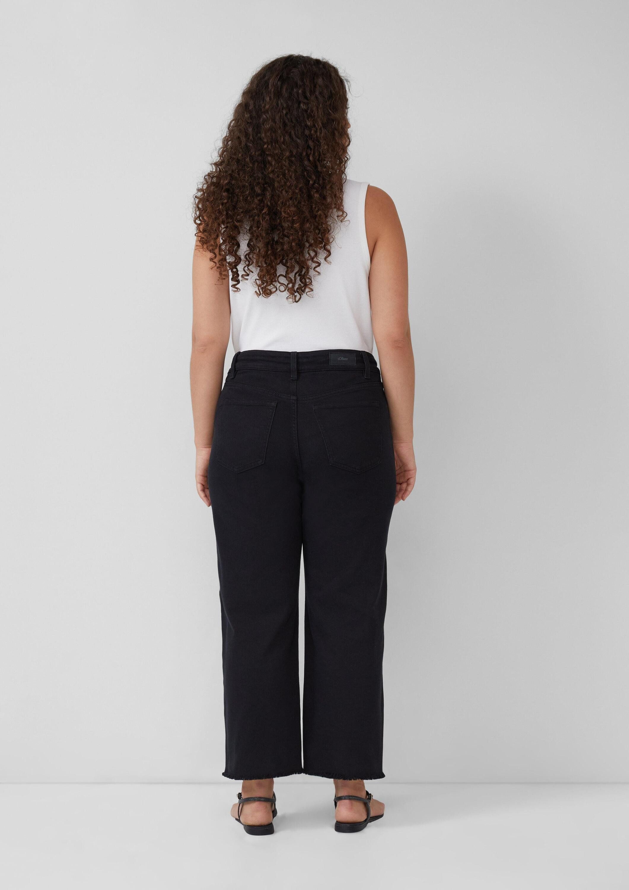 s.Oliver 7/8-Hose Jeans-Hose Cropped-Jeans / Mid Rise / Straight Fit / offener Saum – Bild 3 von 5