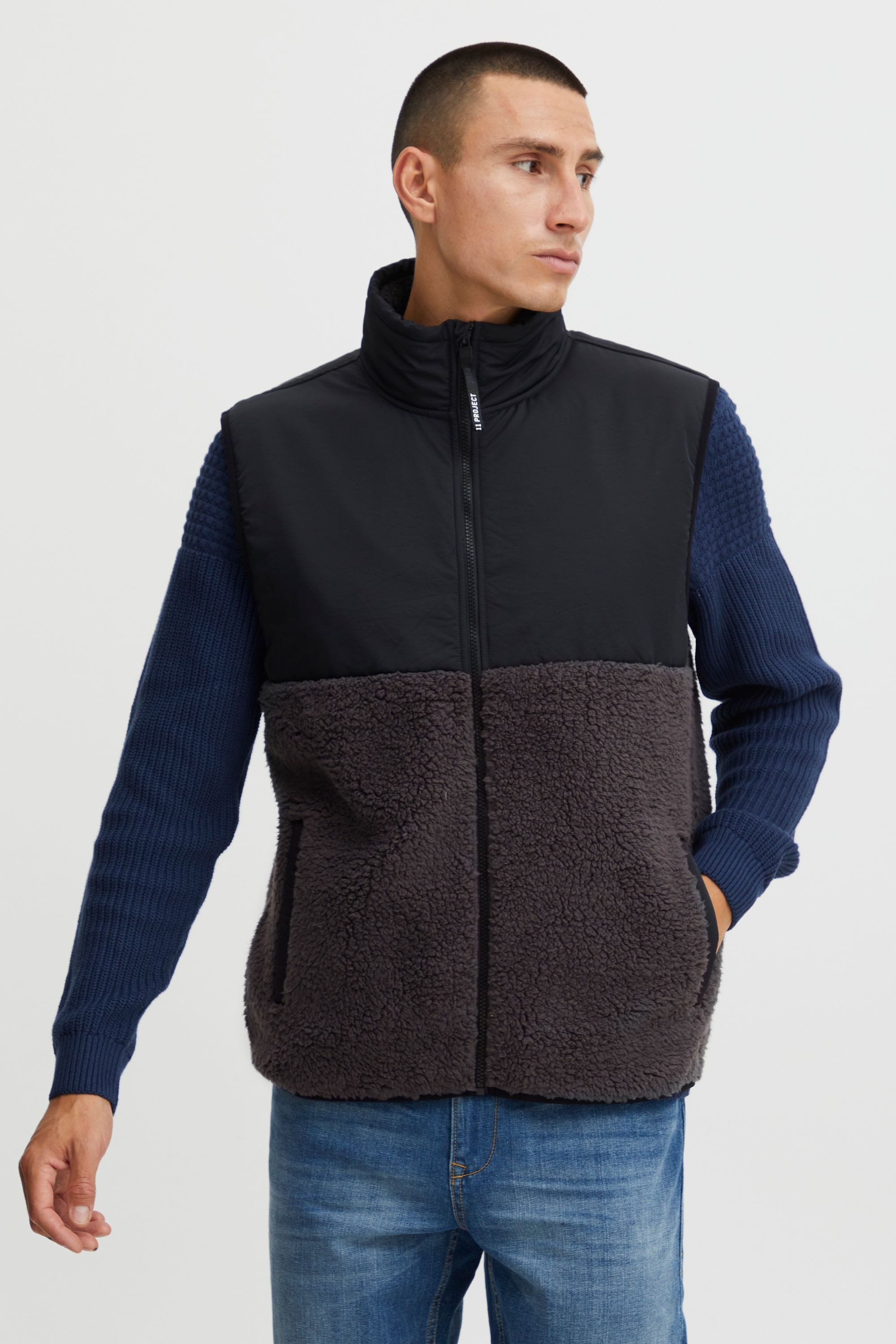 11 Project Fellimitatweste PRPietto Teddy Vest 21300976-ME Modische Jacke günstig online kaufen
