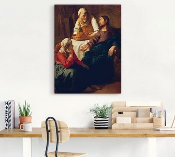 Artland Leinwandbild Christus im Hause von Martha und Maria, Religion (1 St), auf Keilrahmen gespannt