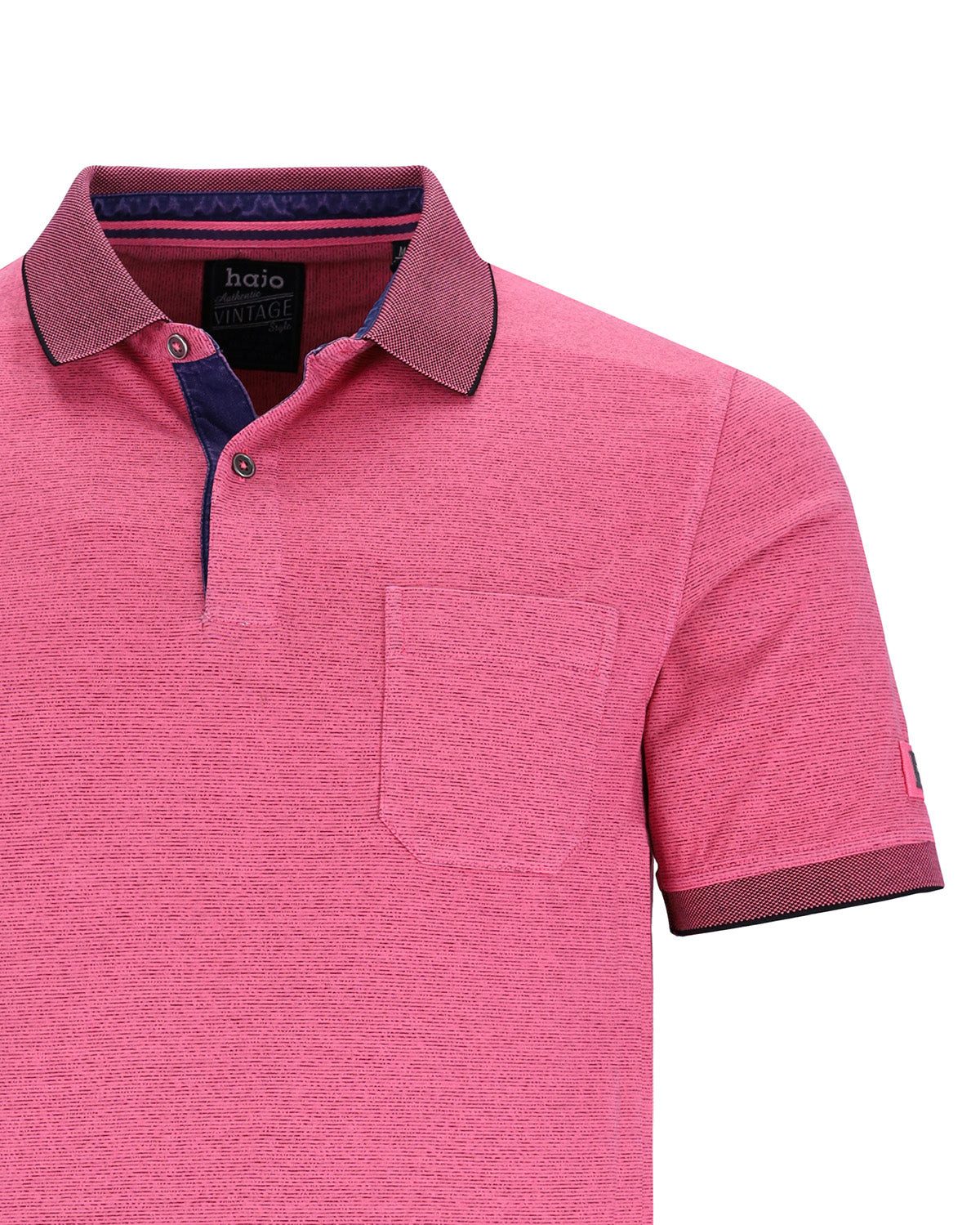 Hajo Poloshirt Jacquard-Poloshirt in Jaspe-Garn
