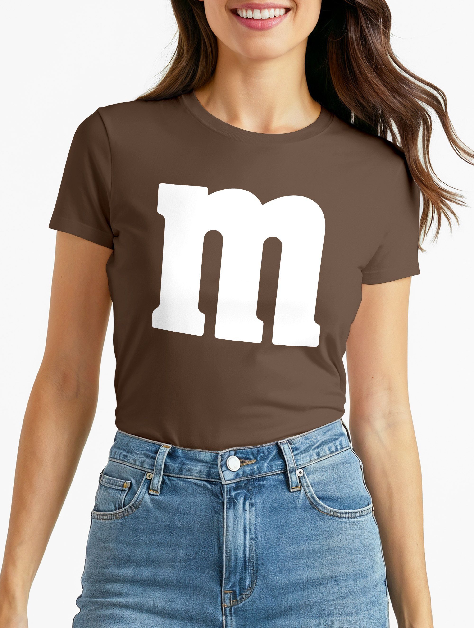 MoonWorks Print-Shirt Damen T-Shirt Gruppen-Kostüm M Aufdruck Kostüm Idee F günstig online kaufen