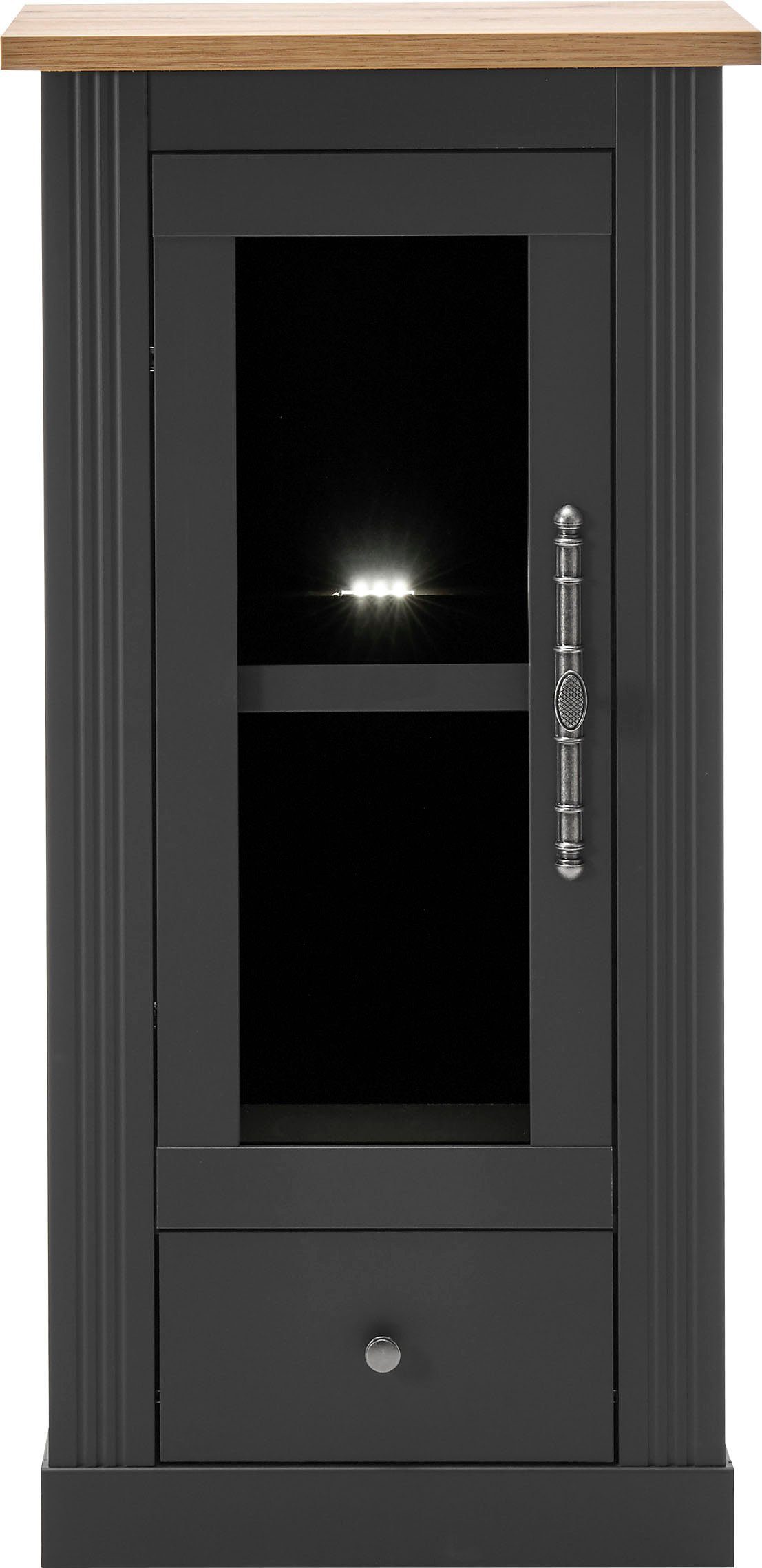 Grau, exclusiv romantischen Grau Vitrine by Wotan Home Applikation affaire im Eiche landhausstil, | Dekor dunkel, dunkel Westminster