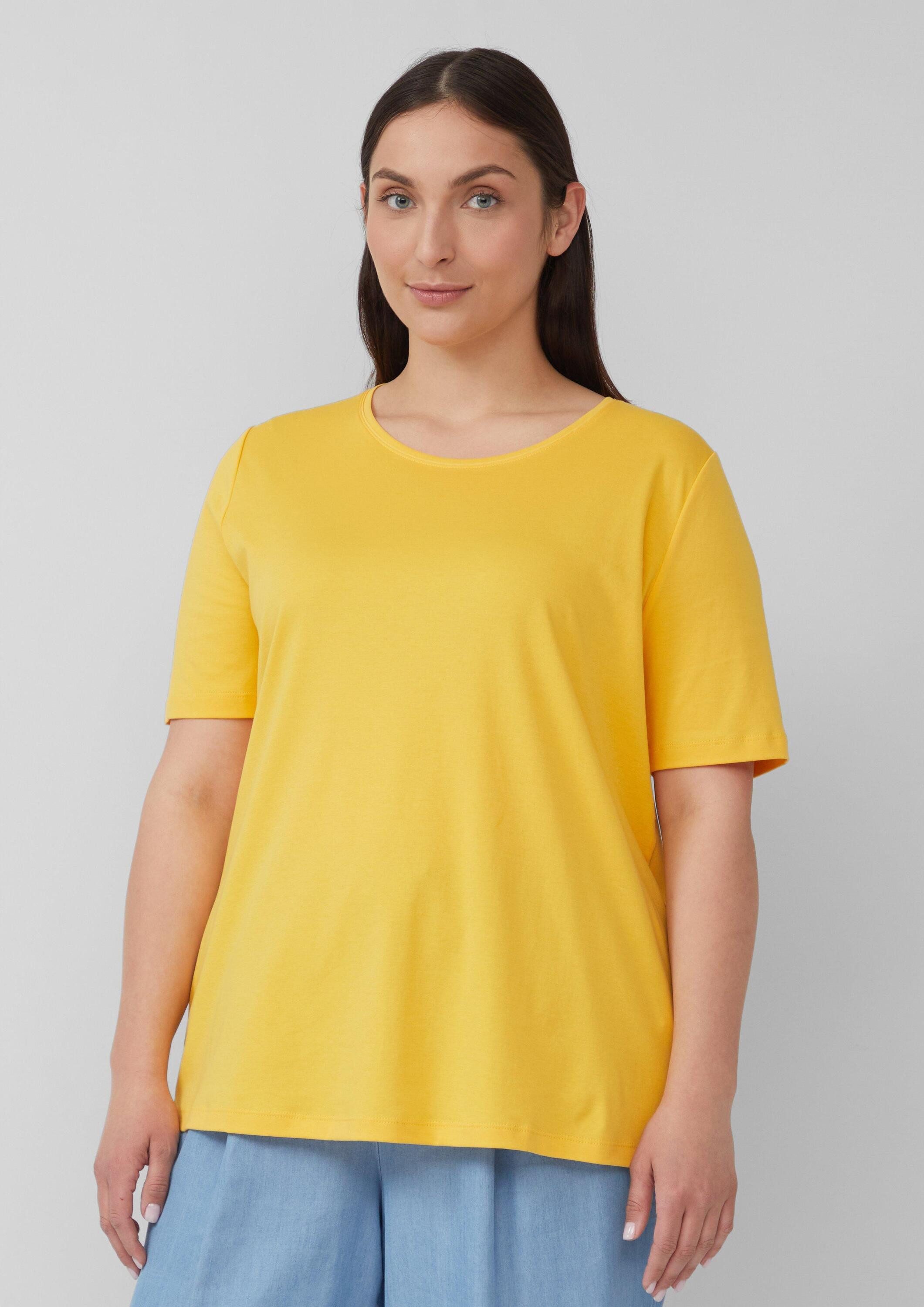 s.Oliver Kurzarmshirt T-Shirt T-Shirt im Regular Fit aus Interlockjersey