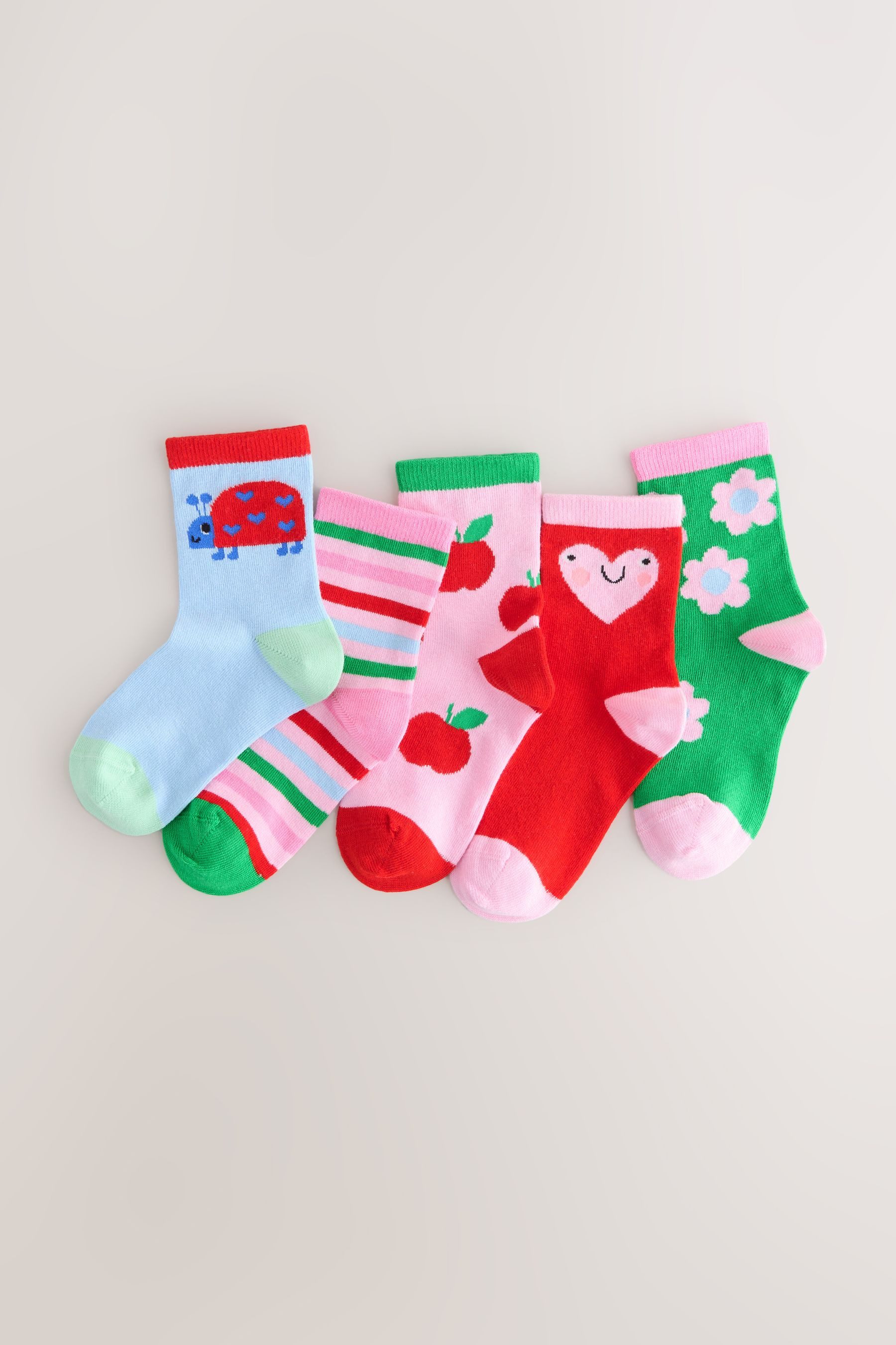 Next Kurzsocken Knöchelhohe Socken mit Motiv, 5er-Pack (5-Paar)