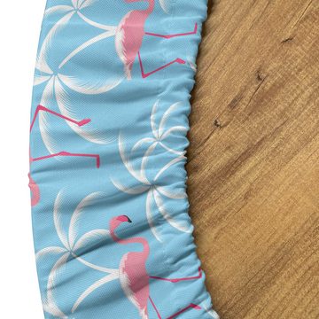 Abakuhaus Tischdecke Rundum-elastische Stofftischdecke, Vogel-Druck Flamingo mit Long Legs