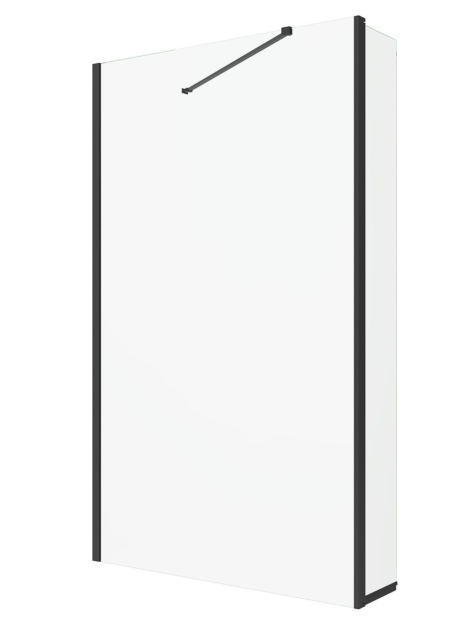 AQUABATOS Walk-in-Dusche Duschwand Glas für Dusche schwarz mit 8mm NANO-GLA günstig online kaufen