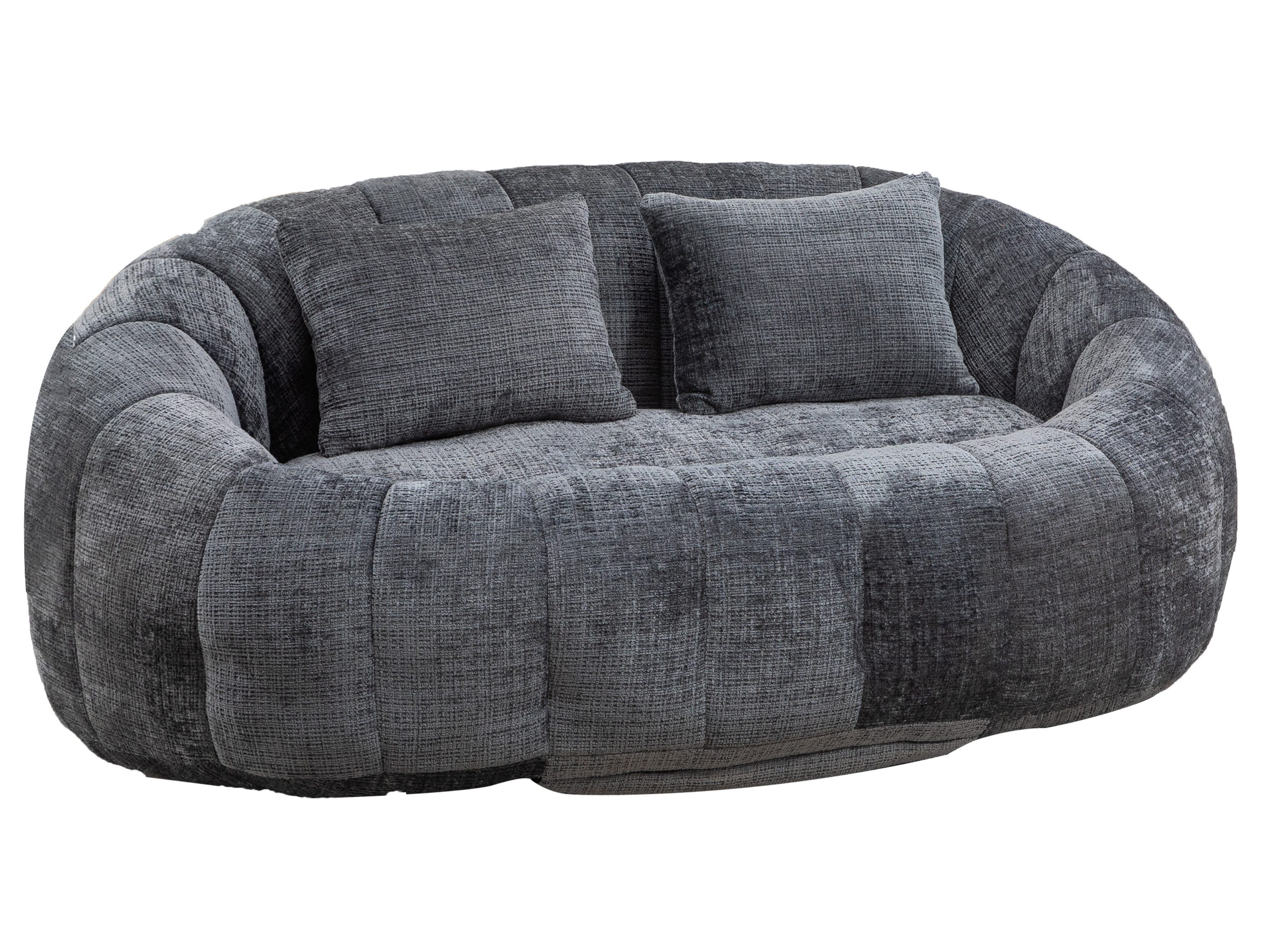 SeedWave Sofa mit 34 cm Rückenlehne, Chenille-Stoff, Memory Foam Füllung, 250 kg, 2 Kissen für Extra-Komfort, Doppelsitzer-Design, Lazy Sofa