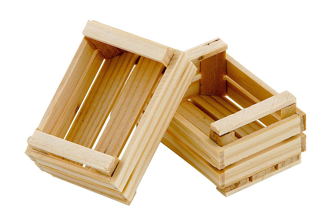 VBS Dekofigur Holz-Obststiege (2 St), 2 Stück