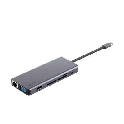 XLAYER USB 3.0 HUB XLayer Typ C 13-IN-1 Grey USB-Adapter