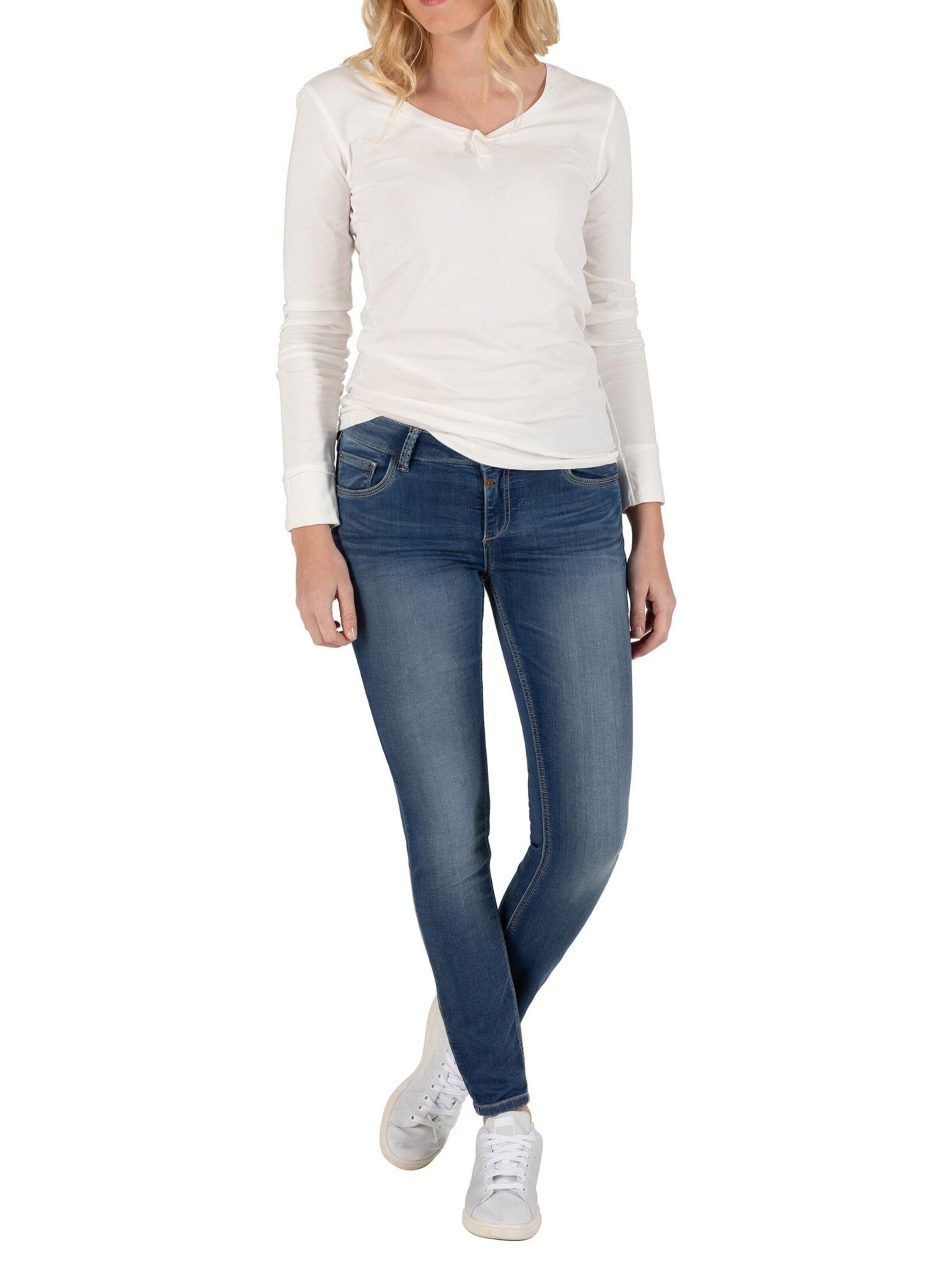 Plain/ohne Weiteres Detail, TIMEZONE Skinny-fit-Jeans Aleena Details (1-tlg)