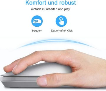 OMOTON deutsche Bluetooth QWERTZ Layout Tastatur- und Maus-Set, Kabelloses Tastatur-Maus-Set: Maximale Kompatibilität und Komfort