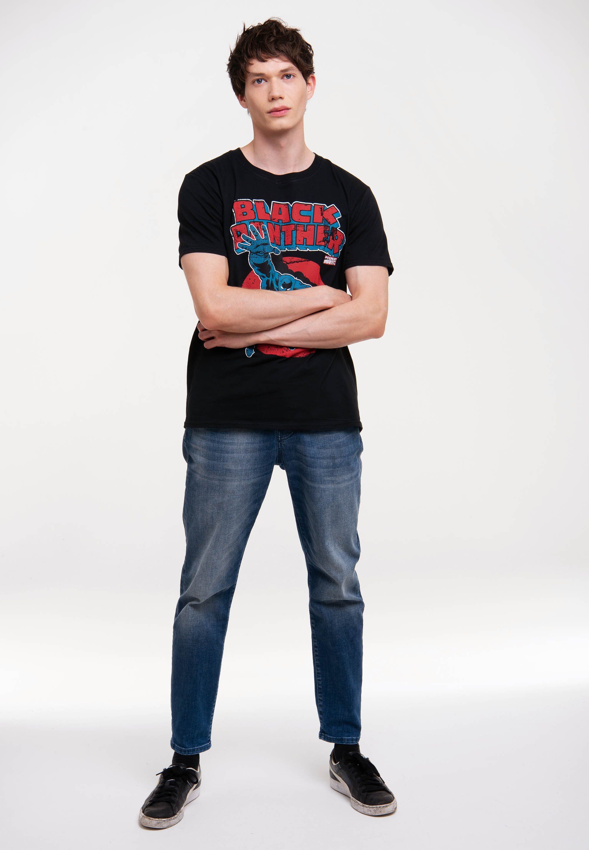 LOGOSHIRT T-Shirt Marvel - Black Panther mit Black Panther-Print günstig online kaufen
