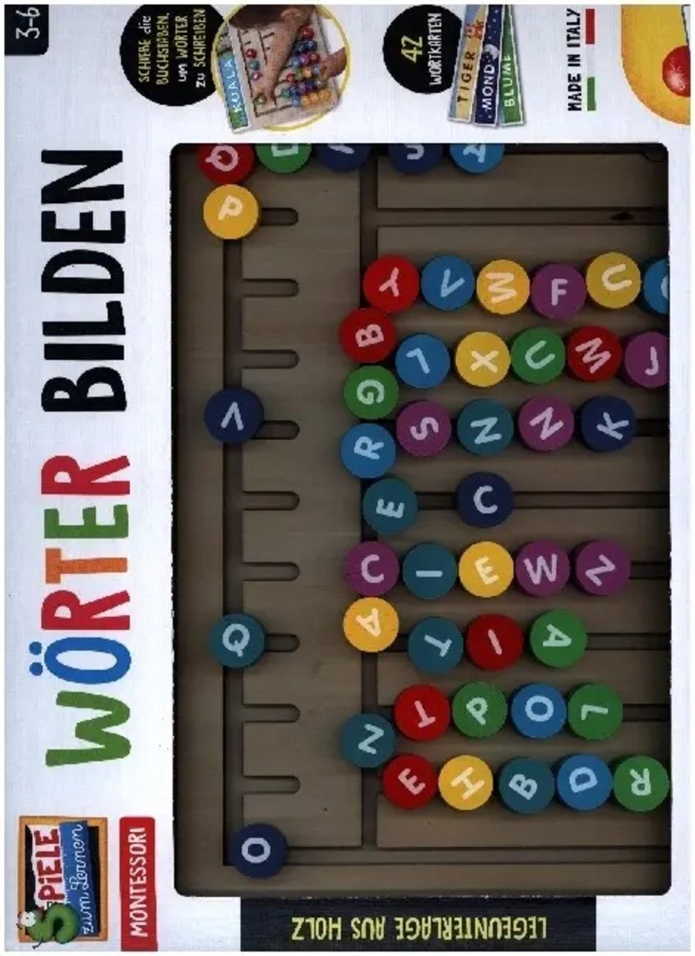 Spiel MONTESSORI Schaft Wörter
