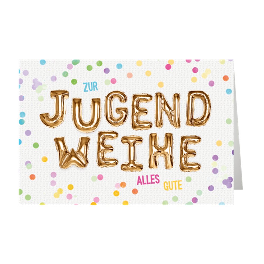 Skorpion Glückwunschkarte Jugendweihe, Karte, Grußkarte, Klappkarte mit Spruch, 17 x 11,5 cm, Quer mit Briefumschlag