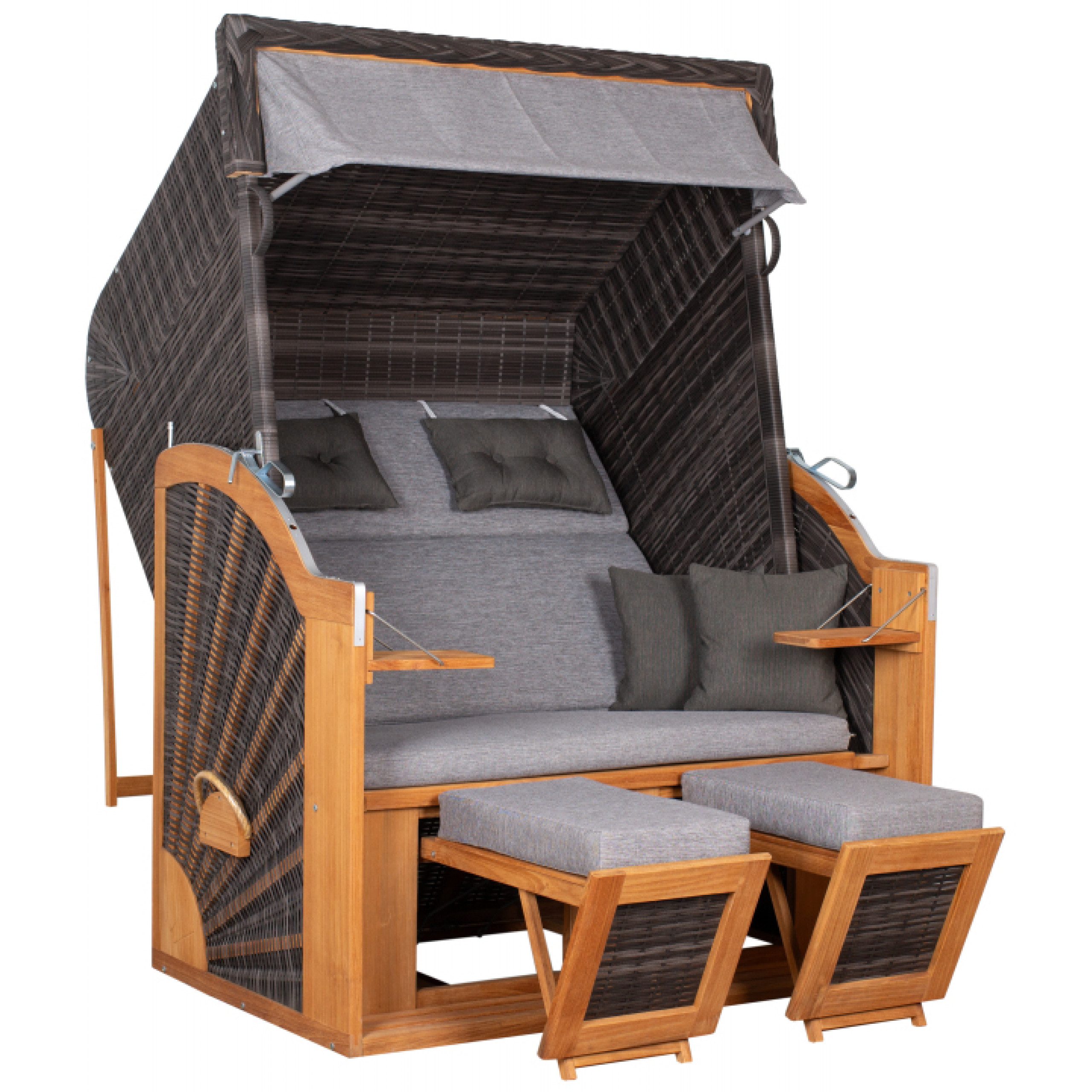 Strandkorb deVries Strandkorb PURE® CLASSIC XL SUN PE Des.466 stone grey 130 x