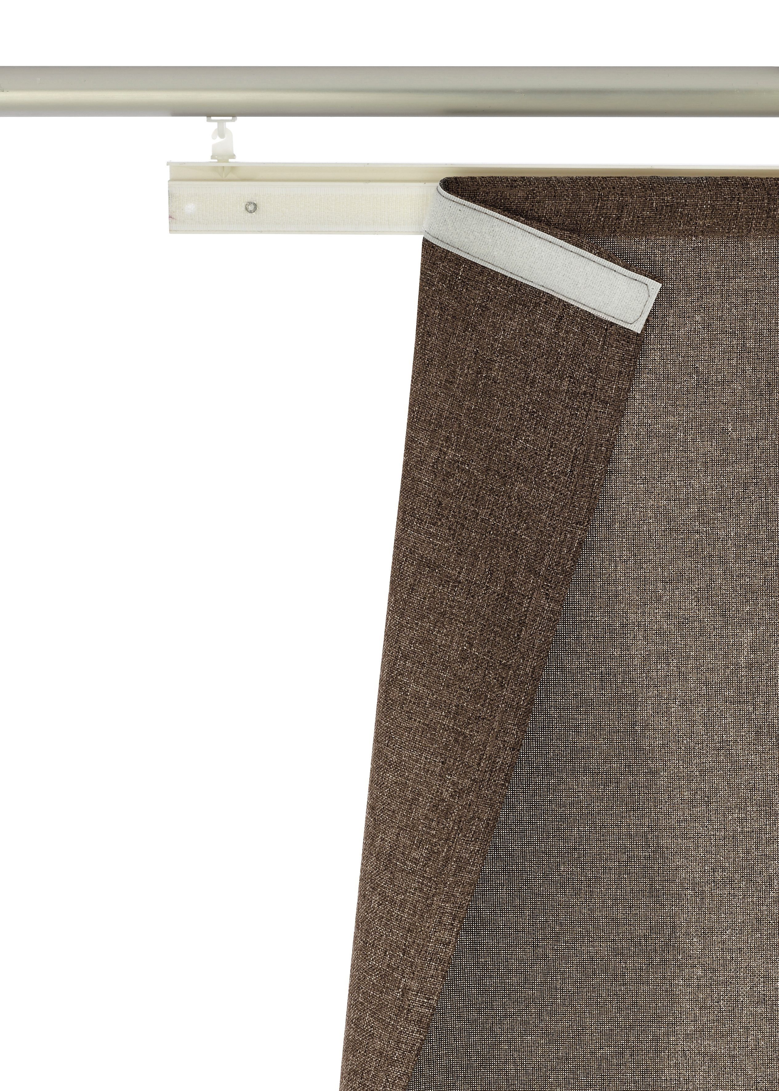 ELBERSDRUCKE Schiebegardine LINO (1 St), Klettband, blickdicht