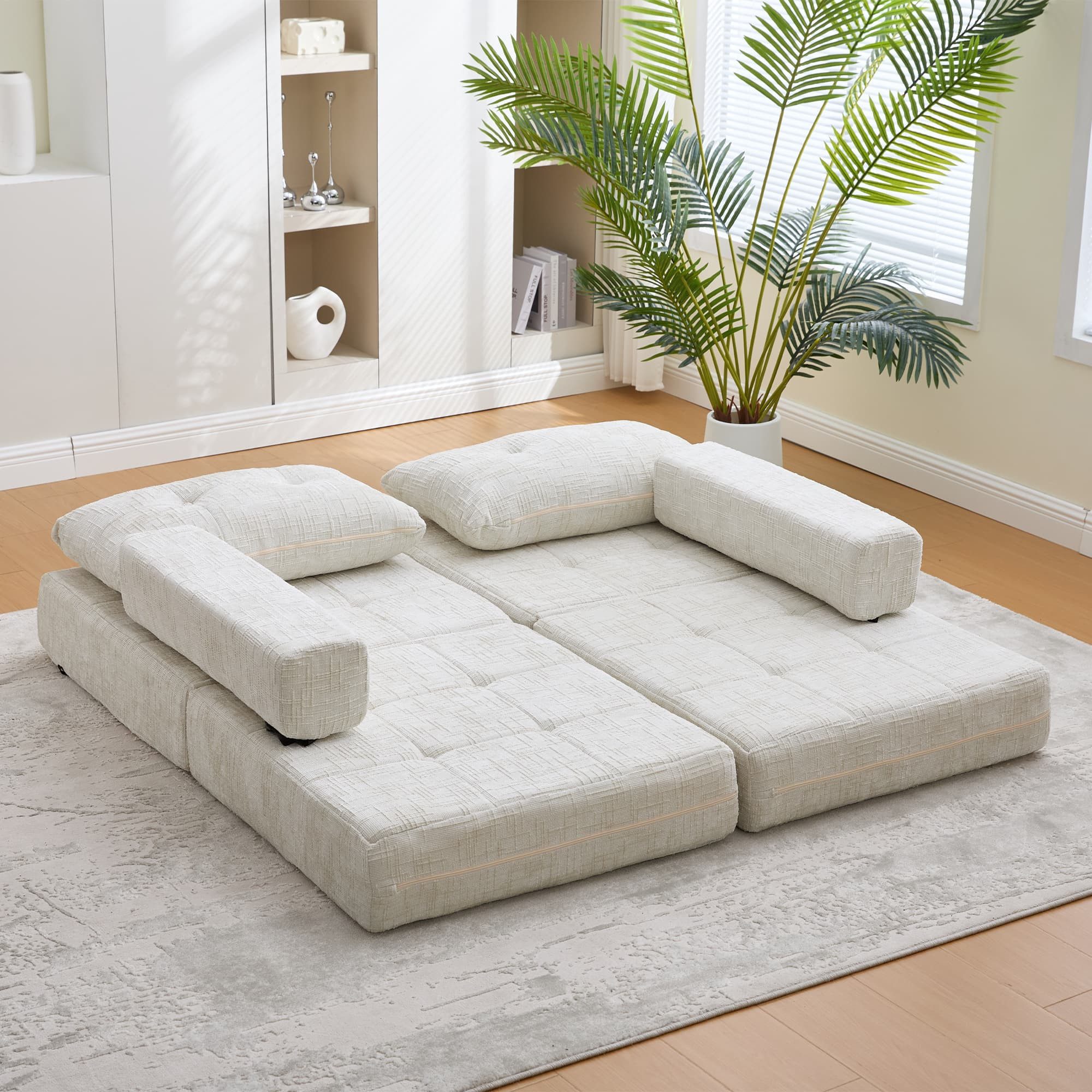 Fanttik Sofa Schlafsofa Klappsofa mit Kissen günstig online kaufen