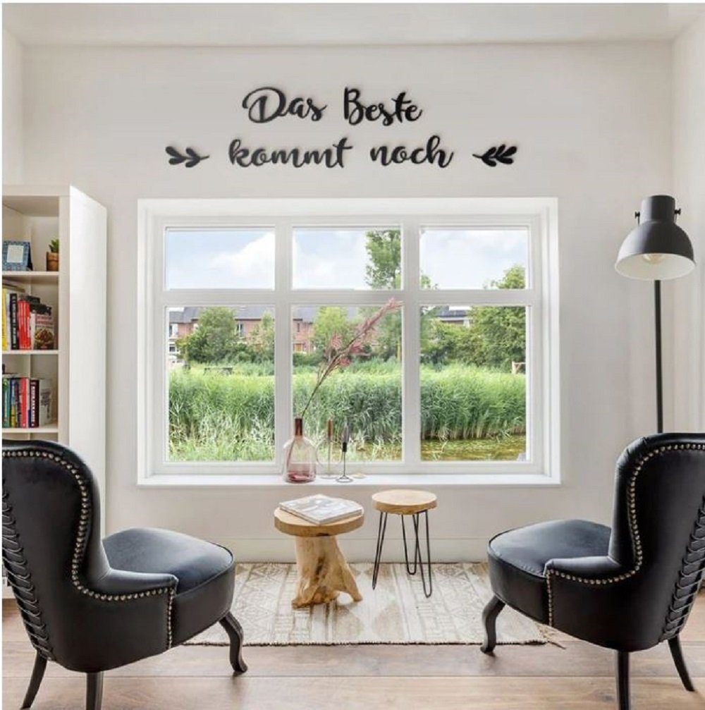 Hoagard Metall Wandspruch "Das Beste kommt noch" Wandspruch Wandbild