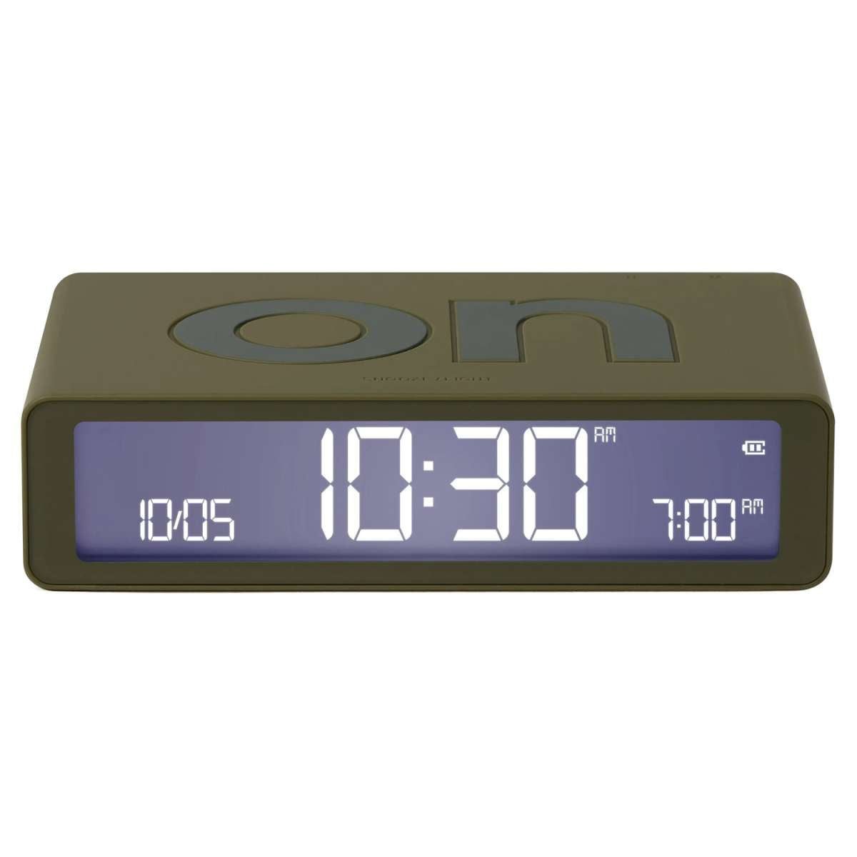 Lexon Quarzwecker LR157K9 Digital Flip Classic Khaki