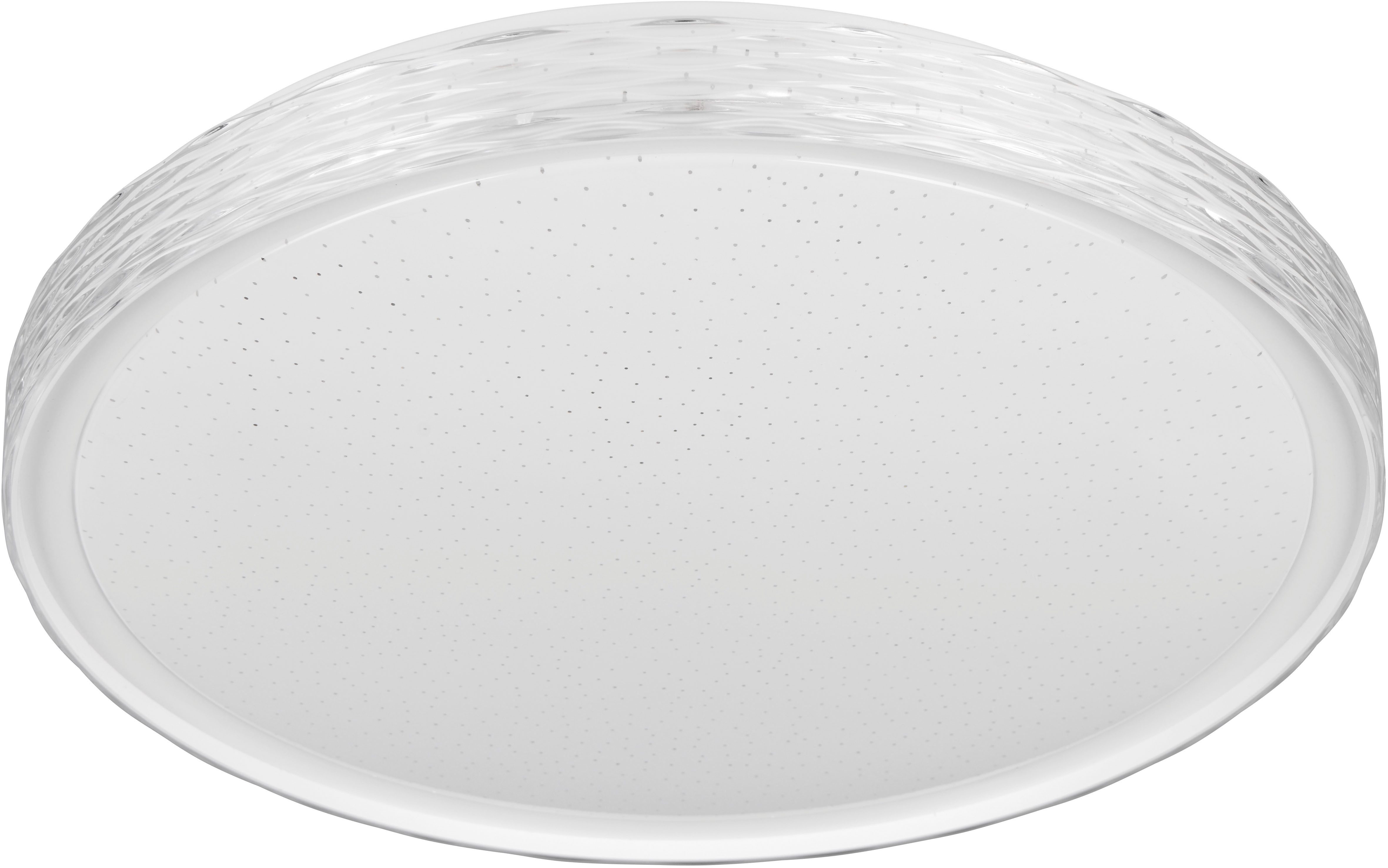 Reality Leuchten LED Deckenleuchte VARDA, LED Deckenlampe 24W 2500 Lumen, CCT 2700-6500K, Fernbedienung, CCT - über Fernbedienung, Dimmfunktion, Memoryfunktion, Nachtlichtfunktion, Timerfunktion, mehrere Helligkeitsstufen, LED fest integriert, Farbwechsler, warmweiß - kaltweiß, Starlight, Memoryfunktion, Nachtlicht, Switch Dimmer, Timer Ø 39 cm