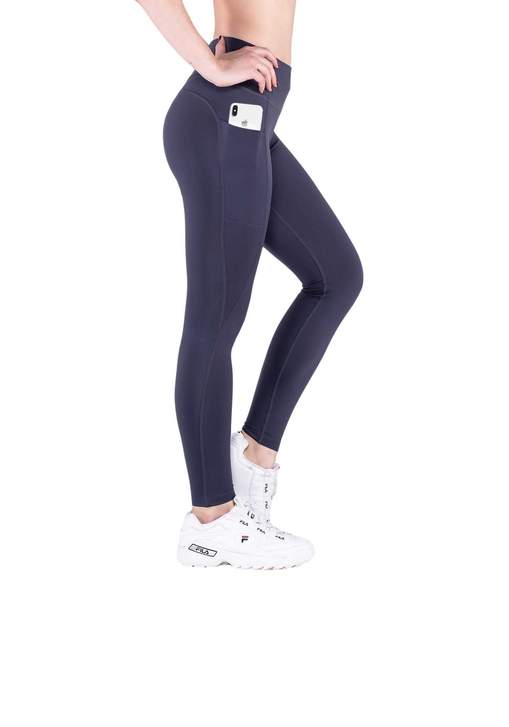 VS Variosports Yogaleggings Damen Yoga Leggings lang, 100% blickdicht, hohe günstig online kaufen