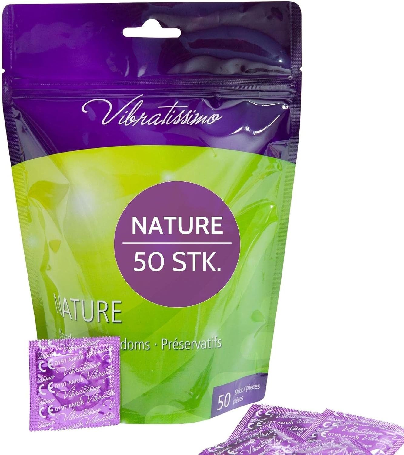 Vibratissimo Kondome Premium Nature, Color, Mix, verschiedene Aromen, Farben, Strukturen
