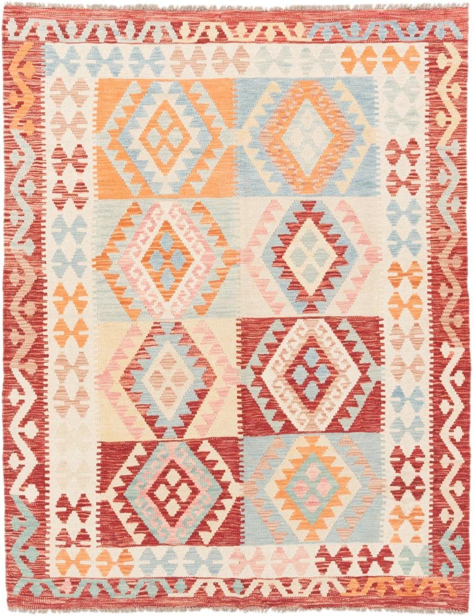 Orientteppich Kelim Afghan 152x192 Handgewebter Orientteppich, Nain Trading, rechteckig, Höhe: 3 mm