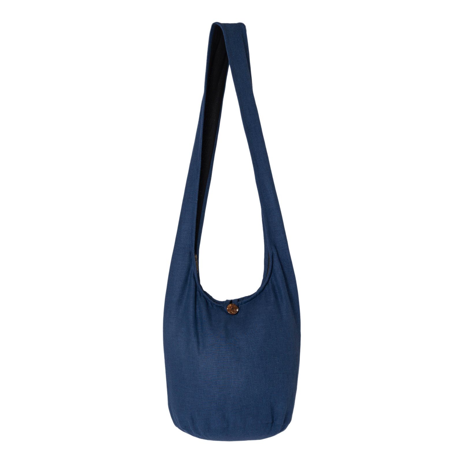 PANASIAM Wickeltasche Umhängetasche 2 Strandtasche Handtasche aus Schultertasche Schulterbeutel als oder auch einfarbig Yogatasche Größen, Blau Hanf in