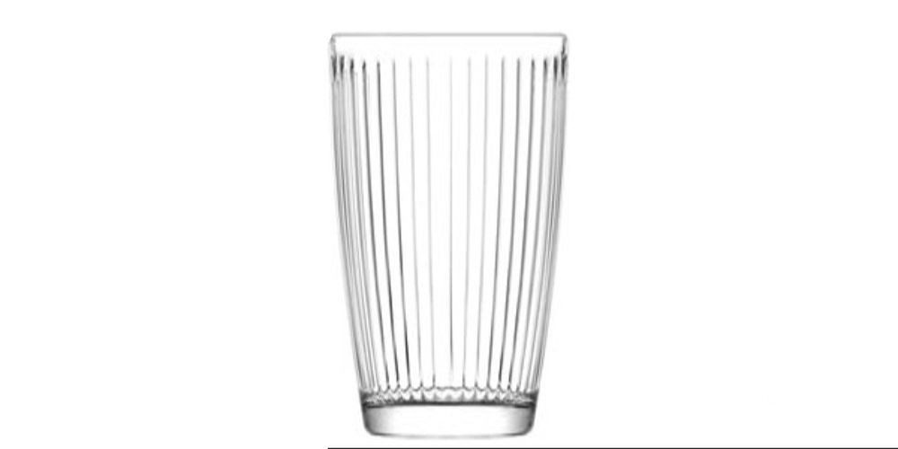 LAV Gläser-Set Trinkgläser 340 ml Wassergläser Set 6er Gläser-Set Saftgläser Rillende, 6-tlg., Glas