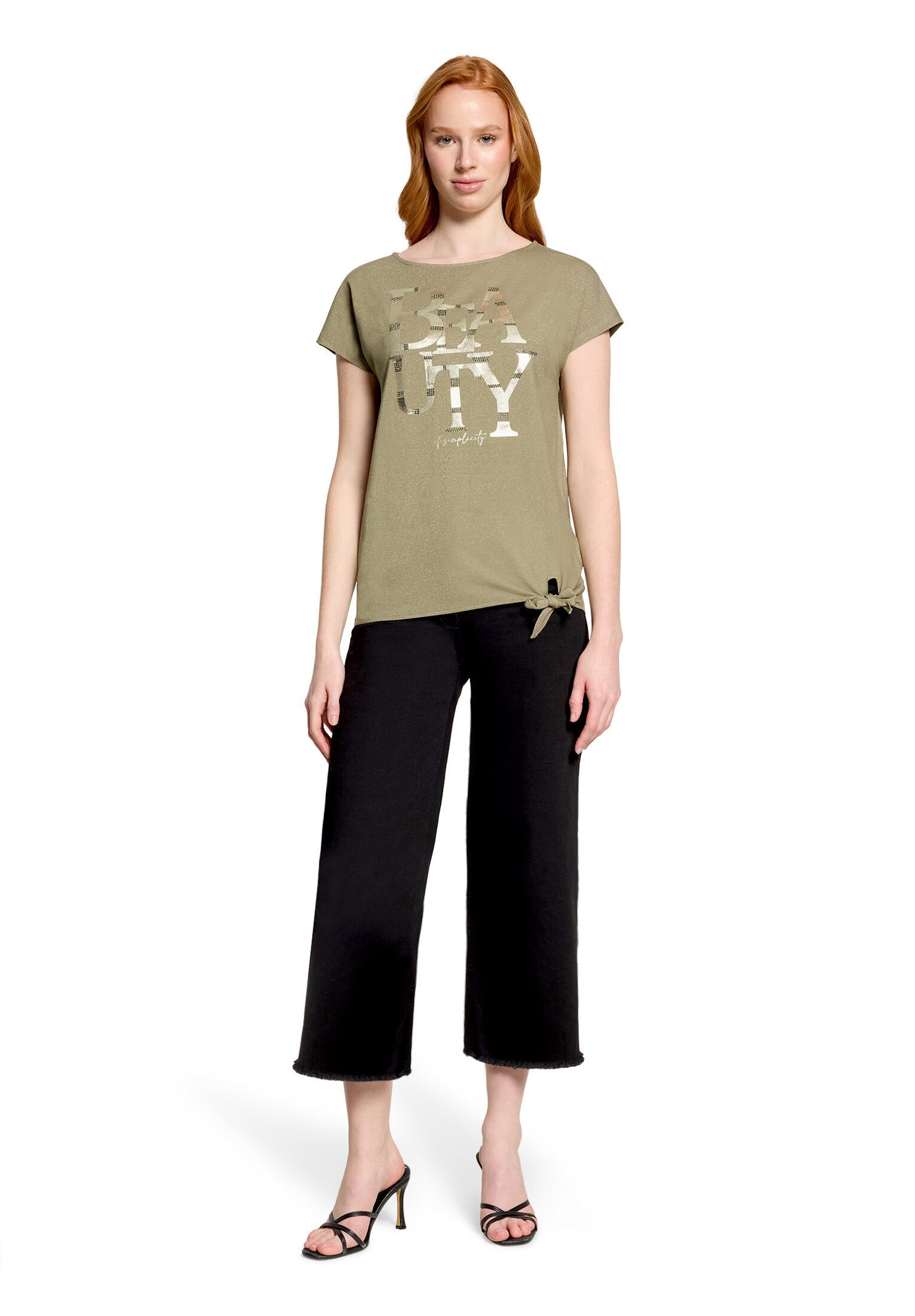 Betty Barclay Kurzarmshirt Damen mit Schleifenknoten (1-tlg)