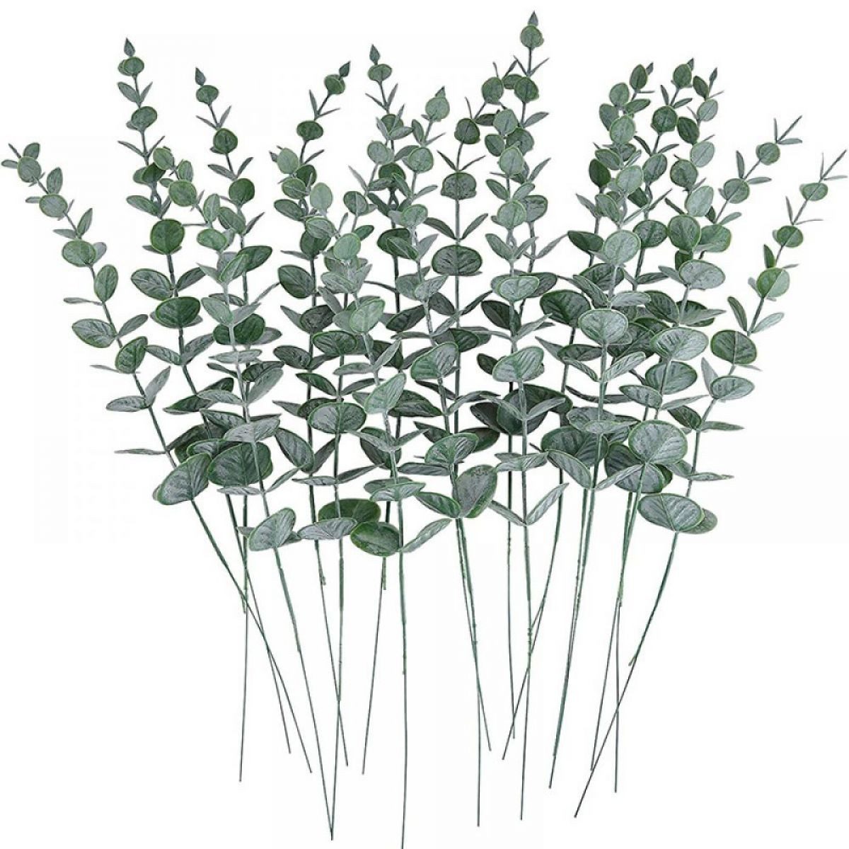 Kunstpflanze 20 Stück Künstliche Eukalyptus Zweige Blätter blätter Deko Pflanzen, Lubgitsr