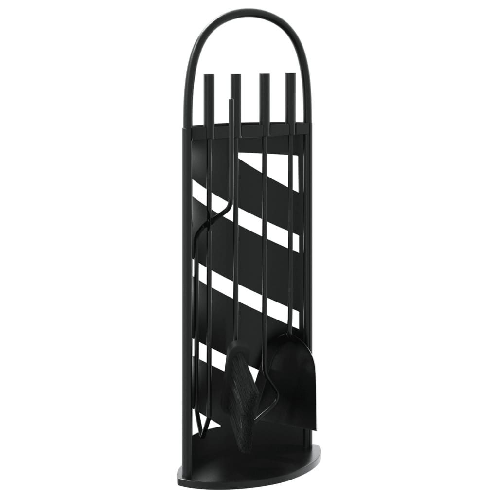 vidaXL Reinigungselement 5-tlg. Kaminwerkzeug-Set 23x15x66 cm Stahl
