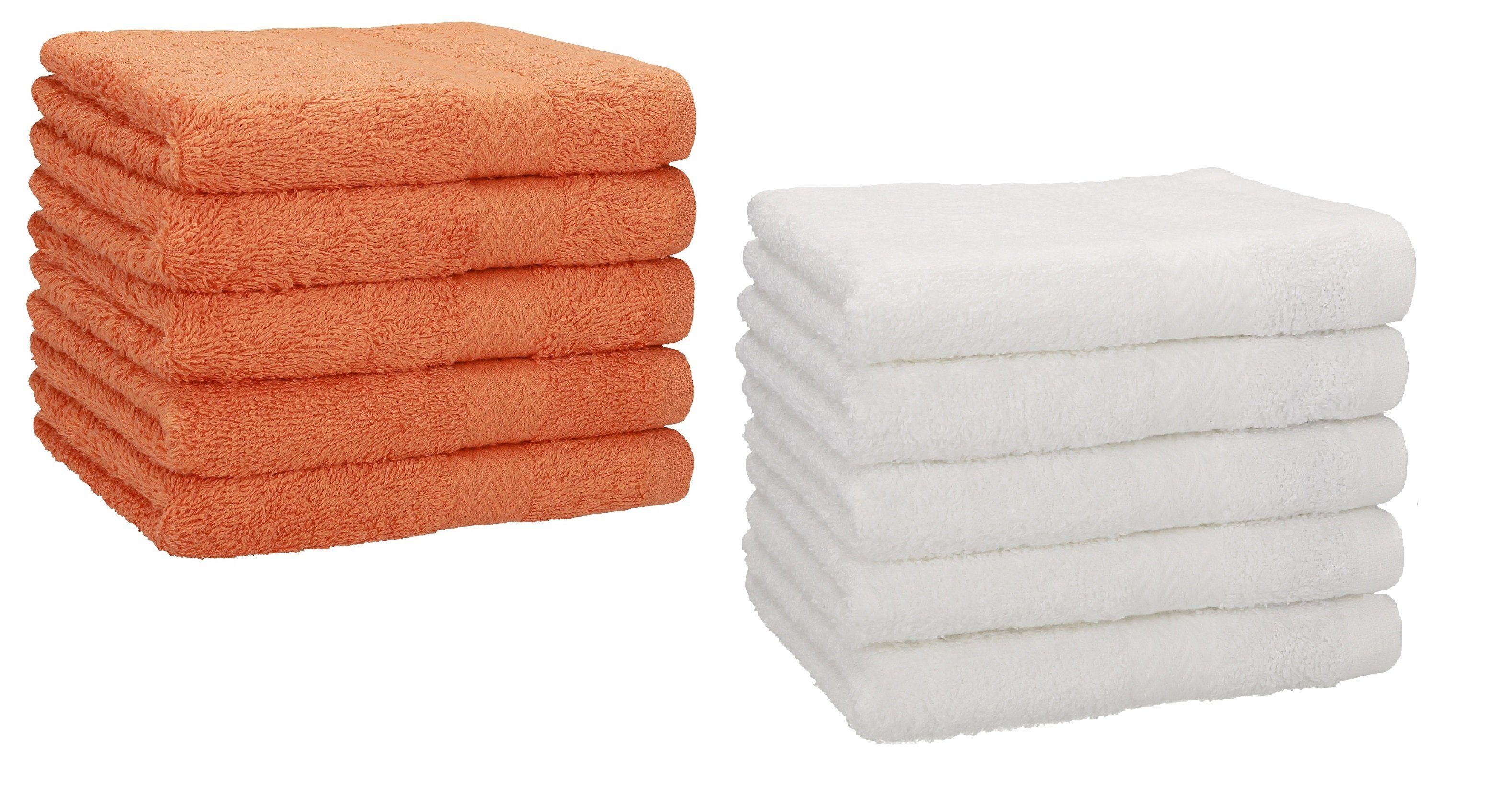100% Baumwolle Gästehandtücher Baumwolle cm Farbe 30x50 Stück orange Premium weiß, 10 100% Betz und Gästehandtücher Gästetuch-Set