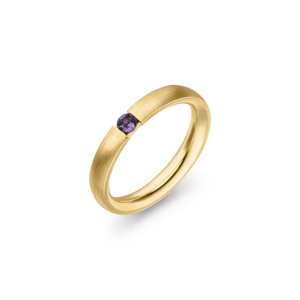 SKIELKA DESIGNSCHMUCK Goldring Gold mit mm Alexandrit Ring natürlichem Goldschmiedearbeit 3,3 (Gelbgold intens, aus hochwertige mit 585) Deutschland