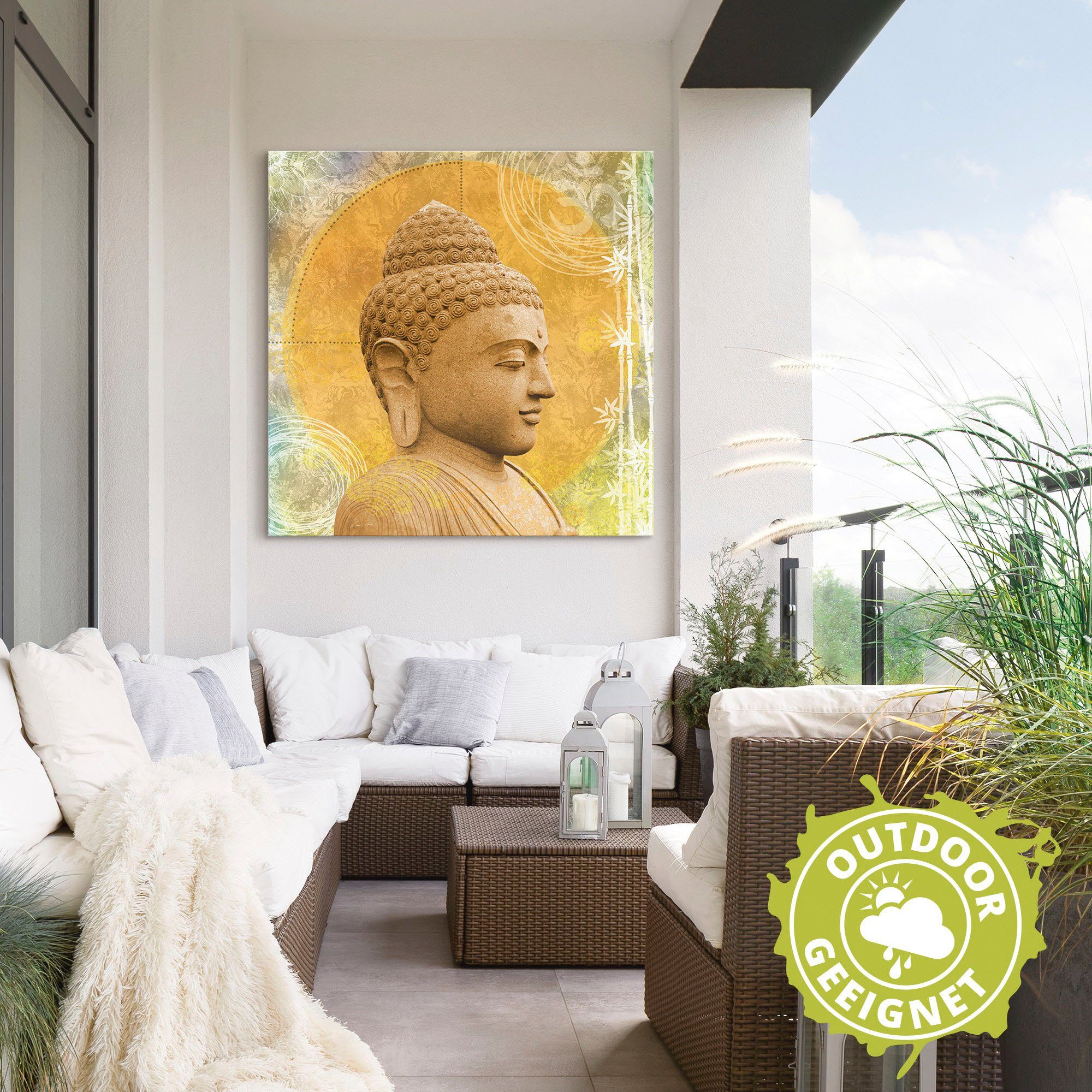 Artland Wandbild Buddha II, Spa (1 St), als Alubild, Outdoorbild, Leinwandbild, Wandaufkleber, versch. Größen