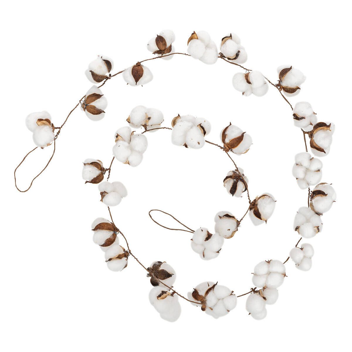 Atmosphera Créateur d'intérieur Dekoobjekt Girlande aus künstlichen Baumwollblumen, 200 cm (Deko-Objekt, Deko-Objekt)