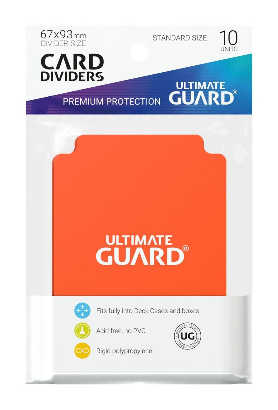 Ultimate Guard Sammelkarte Kartentrenner Card Dividers (10) - orange / orange