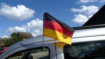 Dekotalent® Fahne XXL Deutschland Auto Fanartikel Set - Autozubehör - 8 Teilig - Fußball (Packung, 8-St., 8-Teilig)