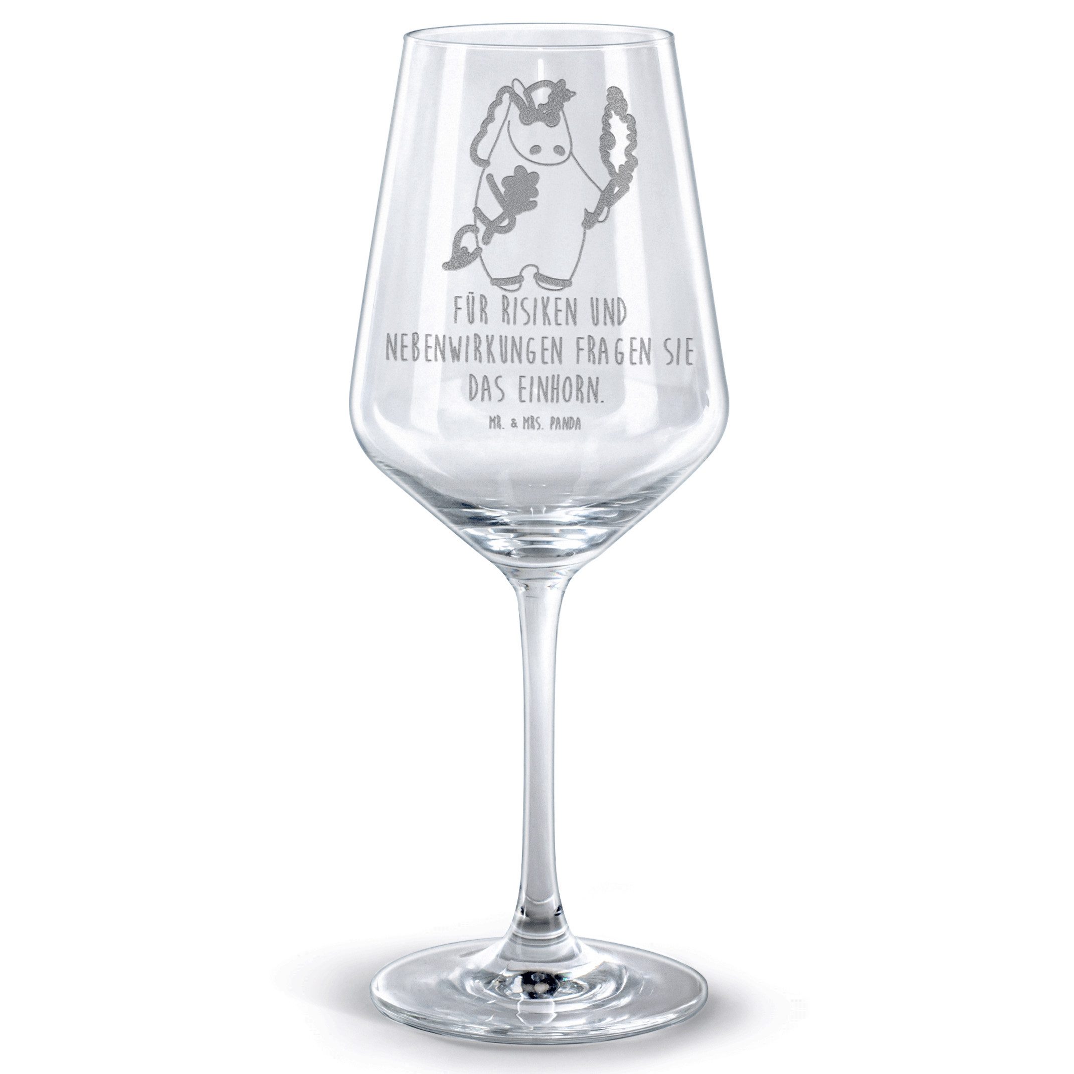 Mr. & Mrs. Panda Rotweinglas Einhorn Woodstock - Transparent - Geschenk, Hochwertige Weinaccessoir, Premium Glas, Spülmaschinenfest