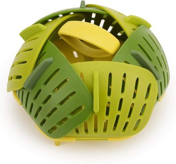 Joseph Joseph Dampfgareinsatz Bloom Folding Basket für Gemüse Dampfgarein Dampfgareinsatz-Grün, Leicht anzuhebender Gabelhaken,Faltbar zum kompakten Aufbewahren