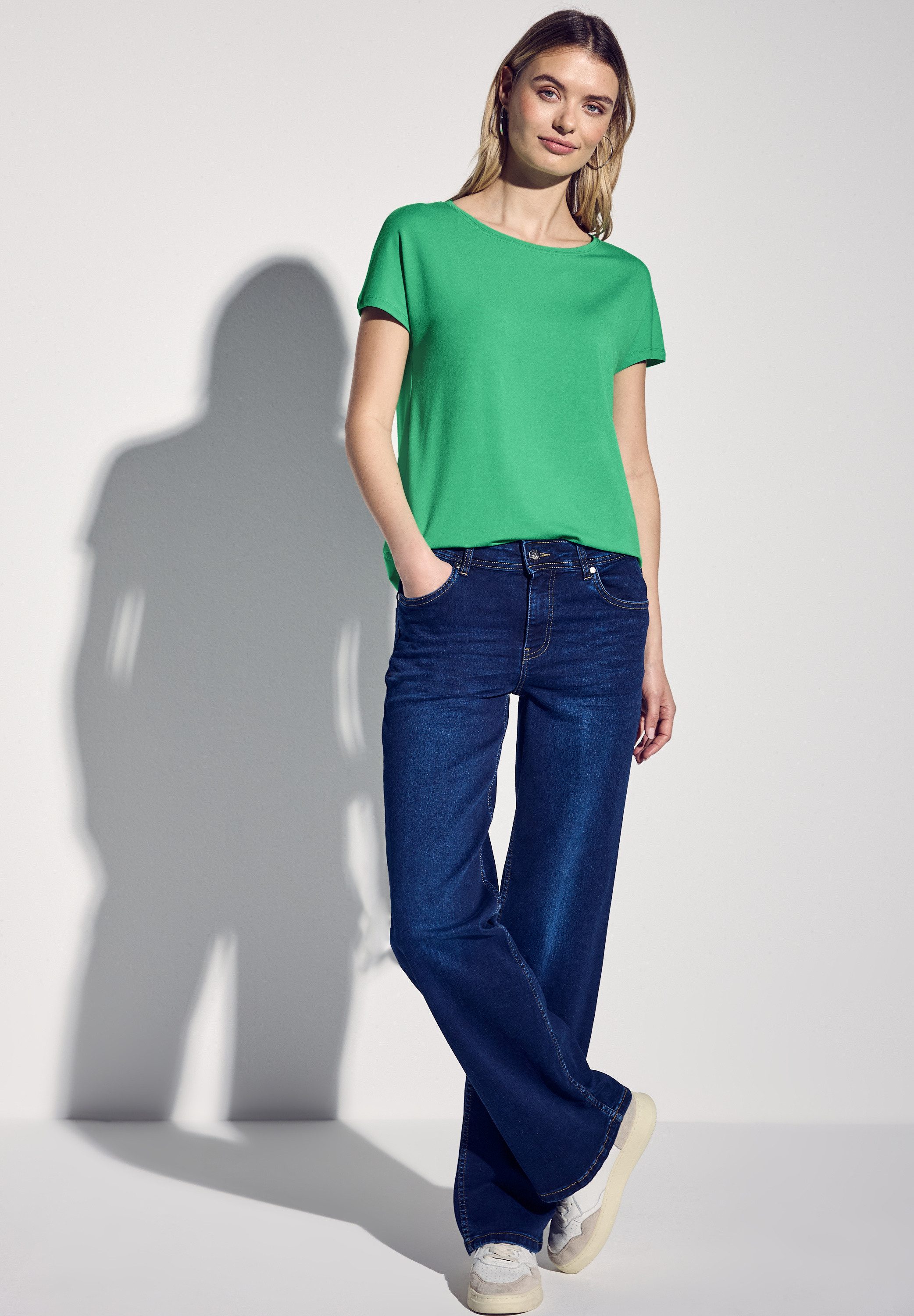 STREET ONE T-Shirt mit U-Boot-Ausschnitt