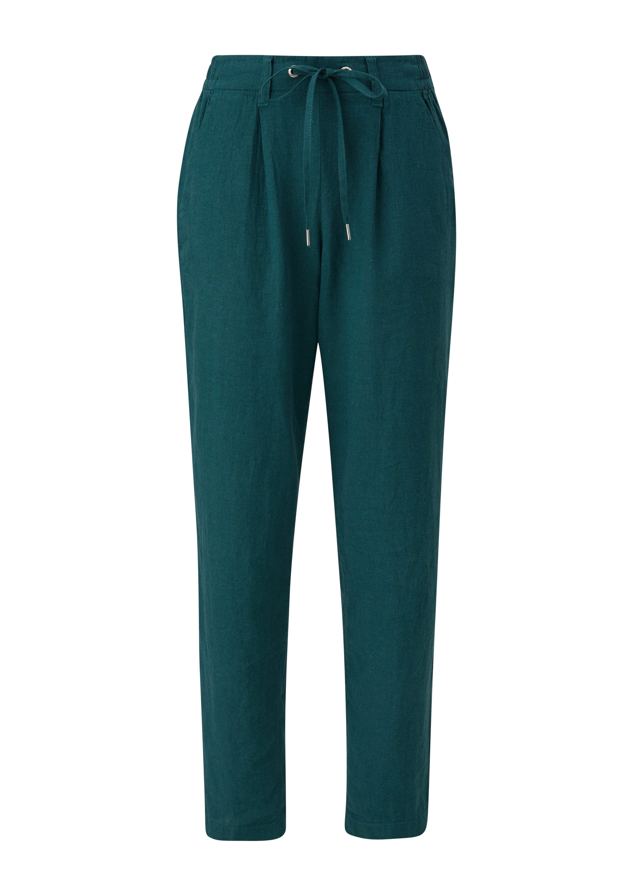 QS Chinos Hose Regular: Straight-Leg-Hose aus Leinenmix günstig online kaufen